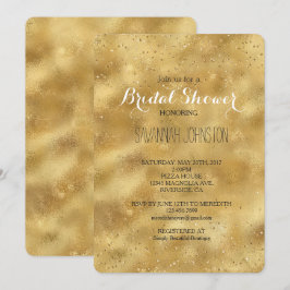 Gouden glitter confetti sparkle vrijgezellenfeest kaart