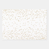 Gouden glitter confetti sprankeling inpakpapier vel (Voorkant 2)