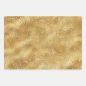 Gouden glitter confetti sprankeling inpakpapier vel (Voorkant)