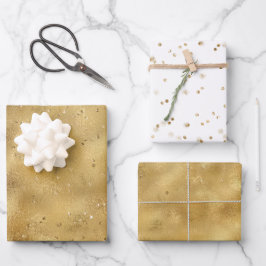 Gouden glitter confetti sprankeling inpakpapier vel