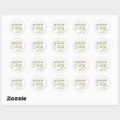 Gouden Glitter Confetti Sterren Ronde Sticker (Vel)
