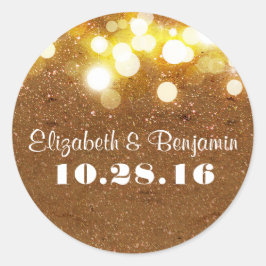 Gouden glitter confetti string licht stickers op