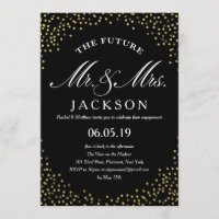 Gouden Glitter Confetti Toekomst | Verlovingsfeest