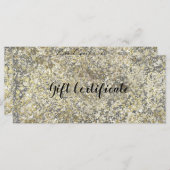 Gouden Glitter Crackle Modern Chique Cadeaubon (Voorkant / Achterkant)