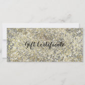 Gouden Glitter Crackle Modern Chique Cadeaubon (Voorkant)