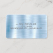 Gouden Glitter Cupcake Confetti, Metallic Blue Visitekaartje (Achterkant)