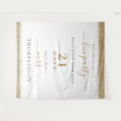 Gouden Glitter Dagen tot Huwelijk Welkom Hen Feest Wandkleed (Voorkant (horizontaal))