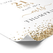 Gouden Glitter Dagen Tot Mrs Naam Afscheid Als Bru Poster (Hoek)