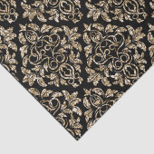 Gouden Glitter Damask Patroon Tissuepapier (Detail)