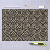 Gouden Glitter Damask Patroon Tissuepapier (Craft)