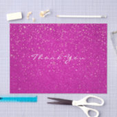 Gouden Glitter Dank u Fuchsia Roze Confetti Wit Tissuepapier (Craft)