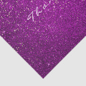 Gouden Glitter Dank u Fuchsia Roze Vonk Tissuepapier (Detail)