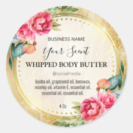 Gouden Glitter  Design Body Butter Labels
