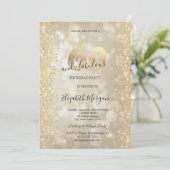 Gouden Glitter Diamanten Bokeh 60e Verjaardag Kaart (Staand voorkant)