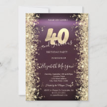 Gouden Glitter Diamanten Bourgondië 40e Verjaardag