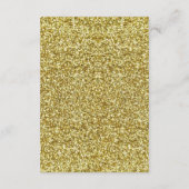 Gouden Glitter Diamanten Hart Veiligheidsmaatregel Informatiekaartje (Achterkant)