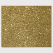 Gouden Glitter Digitale Print Cadeaupapier (Vlak)