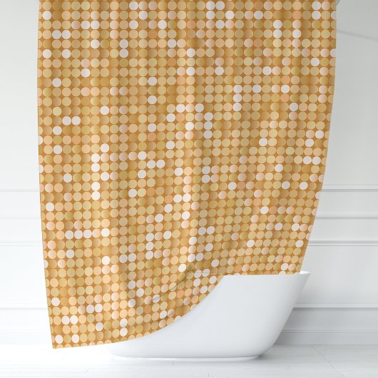 Gouden Glitter Disco Ball Douchegordijn