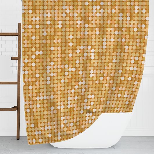 Gouden Glitter Disco Ball Douchegordijn