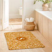 Gouden Glitter Discobal Monogram Badmat
