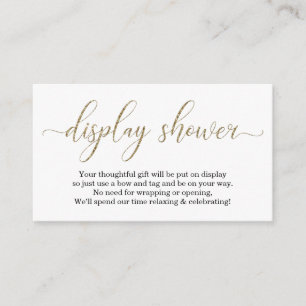 Gouden Glitter Display Douche Behuizing Kaart Invo