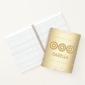 Gouden glitter donuts vet moderne meisjesachtige l notitieboek (Binnen)