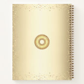 Gouden glitter donuts vet moderne meisjesachtige l notitieboek (Achterkant)