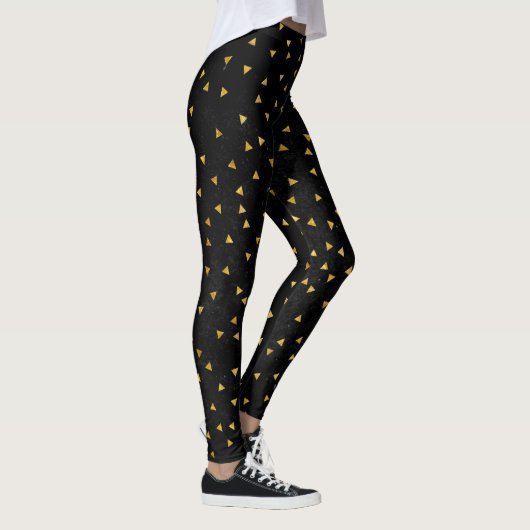 Gouden Glitter Driehoeken Leggings (Rechts)