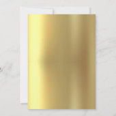 Gouden Glitter Drip Bruiloft Kaart (Achterkant)