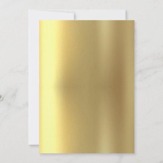 Gouden Glitter Drip Bruiloft Kaart (Achterkant)
