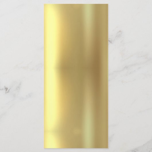 Gouden Glitter Drip Bruiloft Receptie Menu (Achterkant)