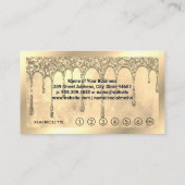 Gouden Glitter Drip | Gouden Rand Klantenkaartje (Achterkant)