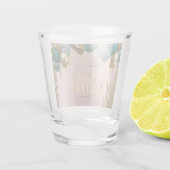 Gouden Glitter Drips Ballonnen Roos Goud Sweet 16 Shot Glas (Achterkant)