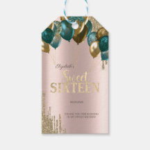 Gouden Glitter Drips Ballonnen Roze Goud Sweet 16