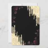 Gouden Glitter Drips Jurk Gotische 18e Verjaardag Kaart (Achterkant)