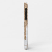 Gouden Glitter Drips Monogrammed Case-Mate iPhone Case (Achterkant/links)