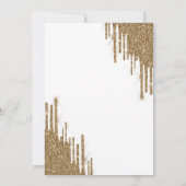 Gouden Glitter Drips Parels Prosecco Bruiloft Fees Kaart (Achterkant)