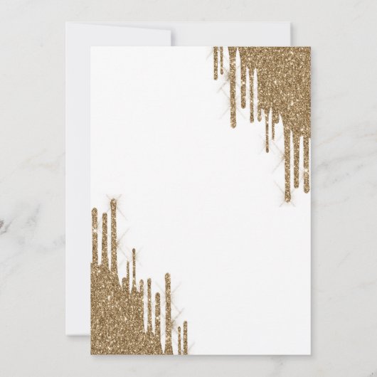 Gouden Glitter Drips Parels Prosecco Vrijgezellenf Kaart (Achterkant)