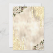 Gouden Glitter Drips Theeset Vrijgezellenfeest Kaart (Achterkant)