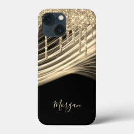 Gouden Glitter Druppels, Gouden Lichtstralen, Goud Case-Mate iPhone Case