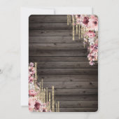 Gouden Glitter Druppels, Kledingschoenen Pet Hout  Kaart (Achterkant)