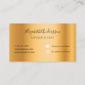 Gouden glitter druppels make-up haar visitekaartje (Achterkant)