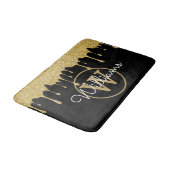 Gouden Glitter Druppels Monogram Stijlvol Schrift  Badmat