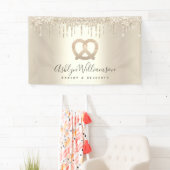 Gouden Glitter Druppelt Bakkerij Dessert Pastry Ch Spandoek (Insitu)