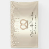 Gouden Glitter Druppelt Bakkerij Dessert Pastry Ch Spandoek (Verticaal)