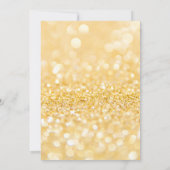 Gouden Glitter Dubbele Verjaardag Soiree Uitnodigi Kaart (Achterkant)