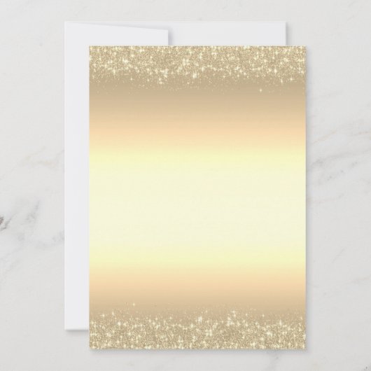 Gouden Glitter Dust Border Dress 60e Verjaardag Kaart (Achterkant)