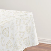 Gouden Glitter Edelsteen Verjaardagsfeest Tafelkle Tafelkleed (Voorbeeld)