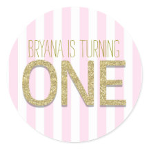 Gouden Glitter EEN 1e Verjaardag Feest Favor Stick