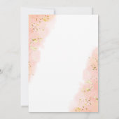 Gouden Glitter Eenhoorn Regenboog Verjaardagsfeest Kaart (Achterkant)